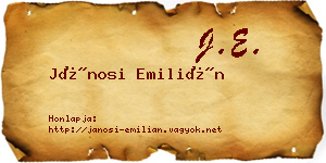 Jánosi Emilián névjegykártya